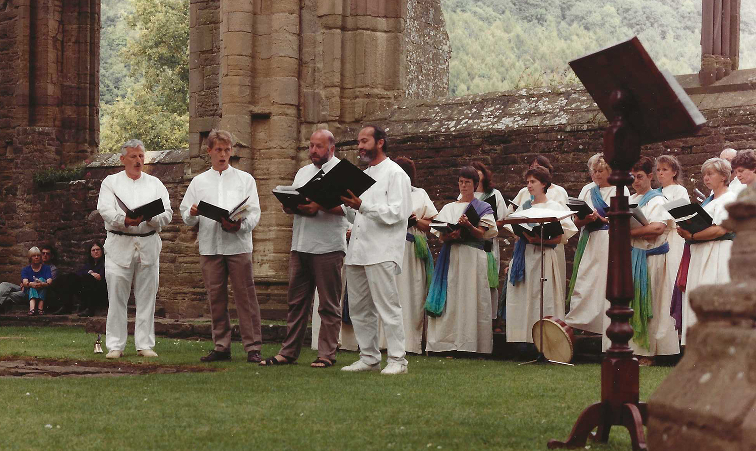 Performing at Tintern Abbey 1998